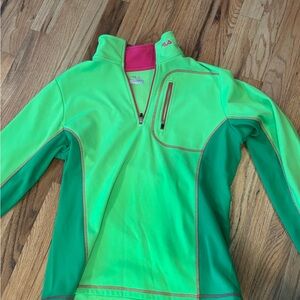 Fila Neon Green and Pink Women's Ski Jacket